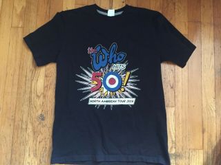 The Who Hits 50 North American Tour 2016 Black Cotton T - Shirt - Size Medium