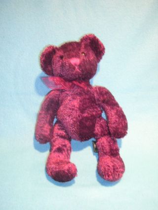 Serenade Teddy Bear By Russ Berrie & Co.  Color: Cranberry