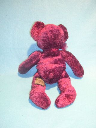 Serenade Teddy Bear by Russ Berrie & Co.  Color: Cranberry 2