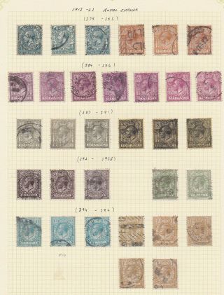 Lot:38629 Gb George V 1912/22 Definitive Set 1/2d Through To 1s With Some Dupl