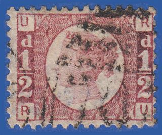 Gb Qv 1870 1/2d Rose Plate 3 Ru Sg49 Gu
