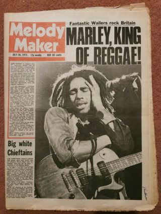 Melody Maker Newspaper July 26th 1975 Bob Marley Cover
