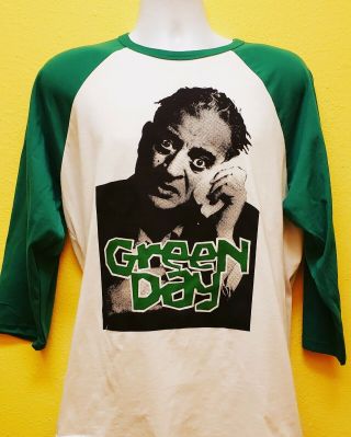 Green Day Raglan Rodney Dangerfield Shirt Tee Shirt Ramones Punk Baseball Lp