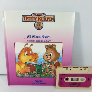 World Of Teddy Ruxpin Tape & Book All About Bears Worlds Of Wonder 1985
