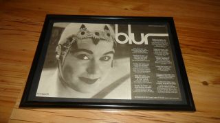 Blur 1991 Tour - Framed Advert