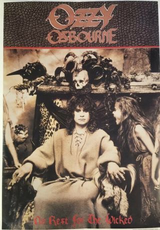 Ozzy Osbourne No Rest For The Wicked Poster 24 " X 36 "