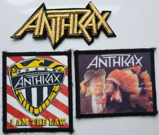 Anthrax Vintage Patches Heavy Metal Thrash Metal Nyhc The Big 4 Retro