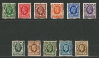Great Britain 1934 - 36 King George V Wmk Block Cypher (210 - 20) Mh