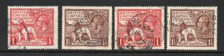 British Empire Exhibition Wembley 1924 & 1925 Sets Sg430 - 434 Cat £126.  00