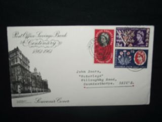 Gb First Day Cover 1961 Post Office Savings Bank With Inverness Cancel.