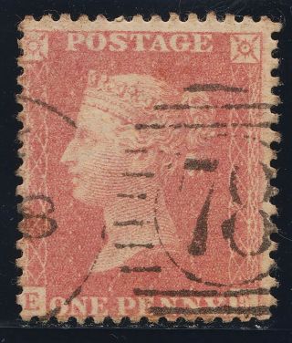 1857 Penny Red Spec C9a1 Plate 27 (ee) Perf 14 Large Crown " Savoy St Printing "