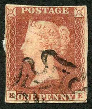 1841 Penny Red (ee) Fine Four Margins Clear Profile