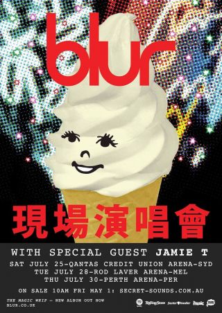 Blur / Jamie T 2015 Australia Concert Tour Poster - Alt/indie Rock,  Britpop Music