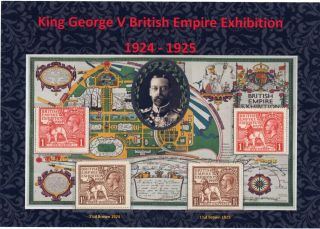 Gb Display Of Kgv 1924 - 1925 British Empire Exhibition - Both Sets