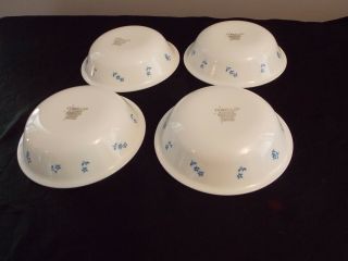 Set Of 4 Corelle Provincial Blue Berry Bowls 5 1/4 "