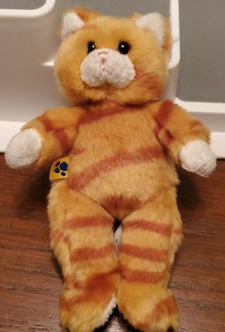 Build A Bear Plush Mini Orange Striped Tabby Baby Kitty Cat 7 " Stuffed Toy