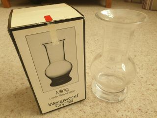 Vintage Wedgwood Lead Crystal Vase Ming By Frank Thrower 7 Inches Tall Boxed