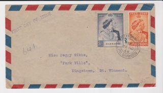 Barbados Stamps 1948 Silver Wedding First Day / Souvenir Cover Postal History