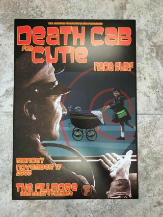 Death Cab For Cute 2003 Concert Poster San Francisco Greatcondition