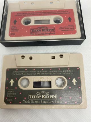 2 Worlds Of Wonder Teddy Ruxpin Cassette Tapes - Vtg 1985 - 86