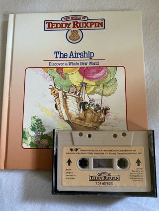 Worlds Of Wonder Teddy Ruxpin Airship Cassette Tape And Book 1985