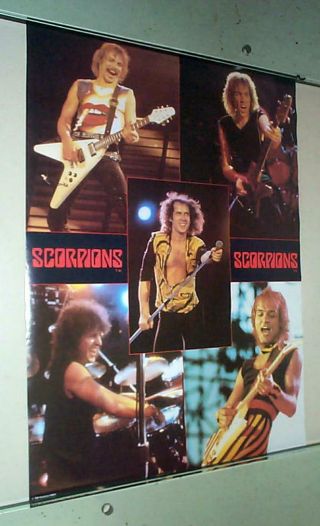Scorpions Collage Vintage 1984 Poster In