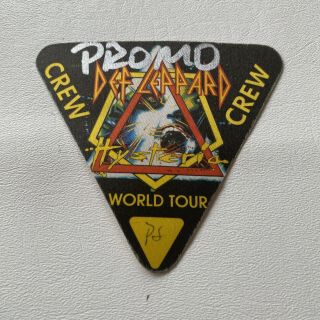 DEF LEPPARD 1988 HYSTERIA World TOUR BACKSTAGE PASS RARE 2