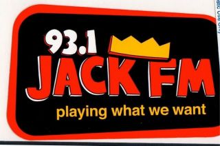 Sticker - Jack Fm 93.  1 Los Angeles Radio Station Bumper Round Black