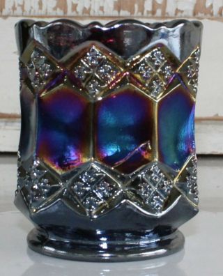 Imperial Glass Amethyst Carniva Scalloped Toothpick Holder Crafted By Lenox
