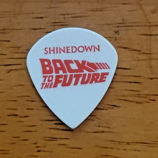 Shinedown Back To The Future White/ Red Guitar Pick