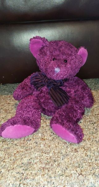 Russ Berries Grapes Purple Teddy Bear Stuffed Plush Animal Toy 14 "