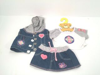 Build A Bear Clothes Jean Skirt Outfit With Hanger