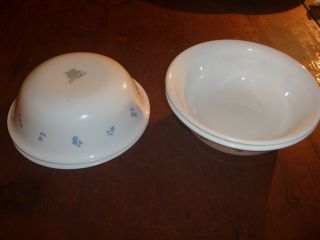 Vintage Corelle Small Bowls 6 1/4 " Provincial Blue (4)