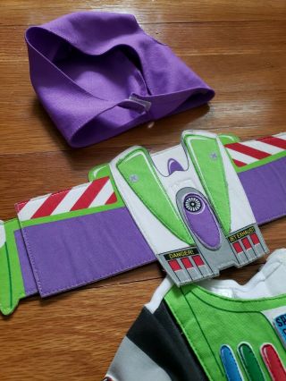 Build a Bear Buzz Lightyear 3 Piece Outfit Costume Toy Story Disney White Green 2