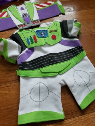 Build a Bear Buzz Lightyear 3 Piece Outfit Costume Toy Story Disney White Green 3