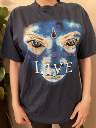 Live Secret Samadhi 1997 North American Summer Tour Vintage Blue Shirt Large