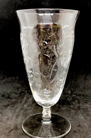 Libbey Rock Sharpe Patrician 1022 Stem Iced Tea Glass Goblet 6 3/4 " -
