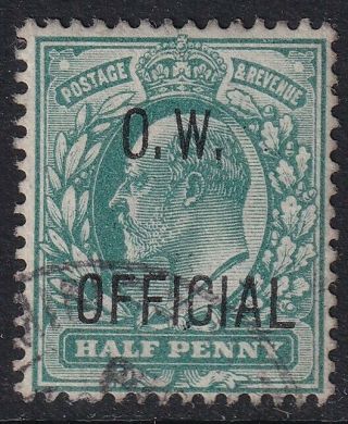 Gb 1902 1/2d Edward Vii Stamp O/p 