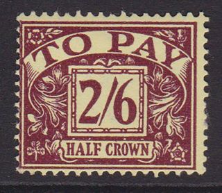 Gb.  1954.  Sg D45,  2/6 Purple/yellow,  Postage Due.  Mounted.