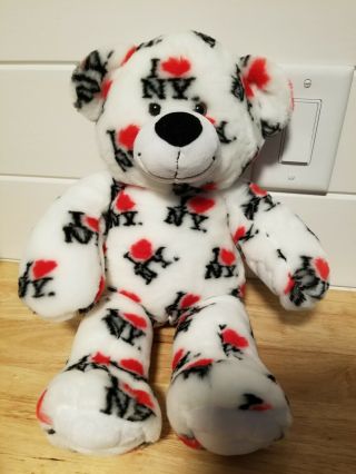 Bab Build A Bear Workshop White I Love - Heart York Plush Stuffed Animal