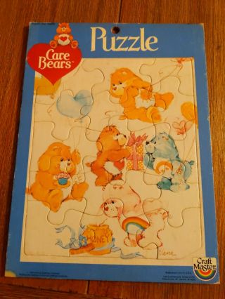 Vintage 1983 Care Bears Tray Puzzle By Craft Master 8 " X 11 "