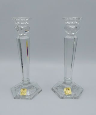 Vintage Bleikristall Glass Candle Sticks Holders Lead Crystal 2