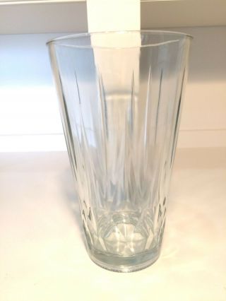 Vintage Cut Glass Lead Crystal Clear Decorated 9 " Tall Flowers Vase