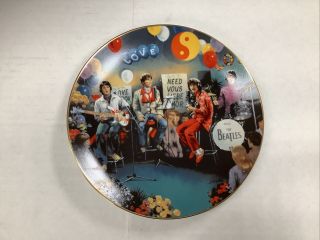 The Beatles All You Need Is Love 8 " Plate Delphi 1993 Apple Corp Limited Edition
