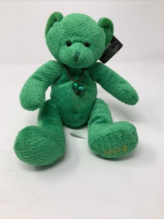 Russ Bears Of The Month May Green Emerald Birthstone Pendent