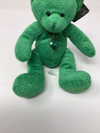 Russ Bears Of The Month May Green Emerald Birthstone Pendent 3