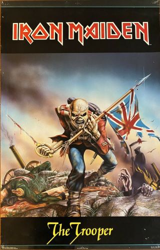 Vintage 1984 Iron Maiden “the Trooper” 22” X 34” Poster -