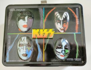 Kiss Band Solo Albums Embossed Lunchbox 2000,  No Thermos.  Gene,  Paul,  Ace & Peter
