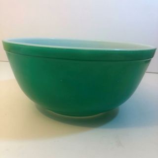 Vintage 1950s Pyrex 403 Primary Green 2.  5 Qt.  Mixing Nesting Bowl 8.  5 "