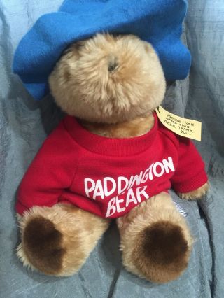 Vintage 1981 Eden Toys Paddington Bear Red Sweatshirt London Teddy